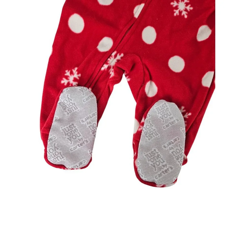 Carters Set of 2 Baby Girl Fleece Sleep Play Pajamas Size 9 Month Zipper Footie